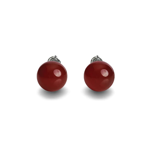 Cornaline | Argent sterling .925 | Boucles d'Oreilles Pierres Précieuses
