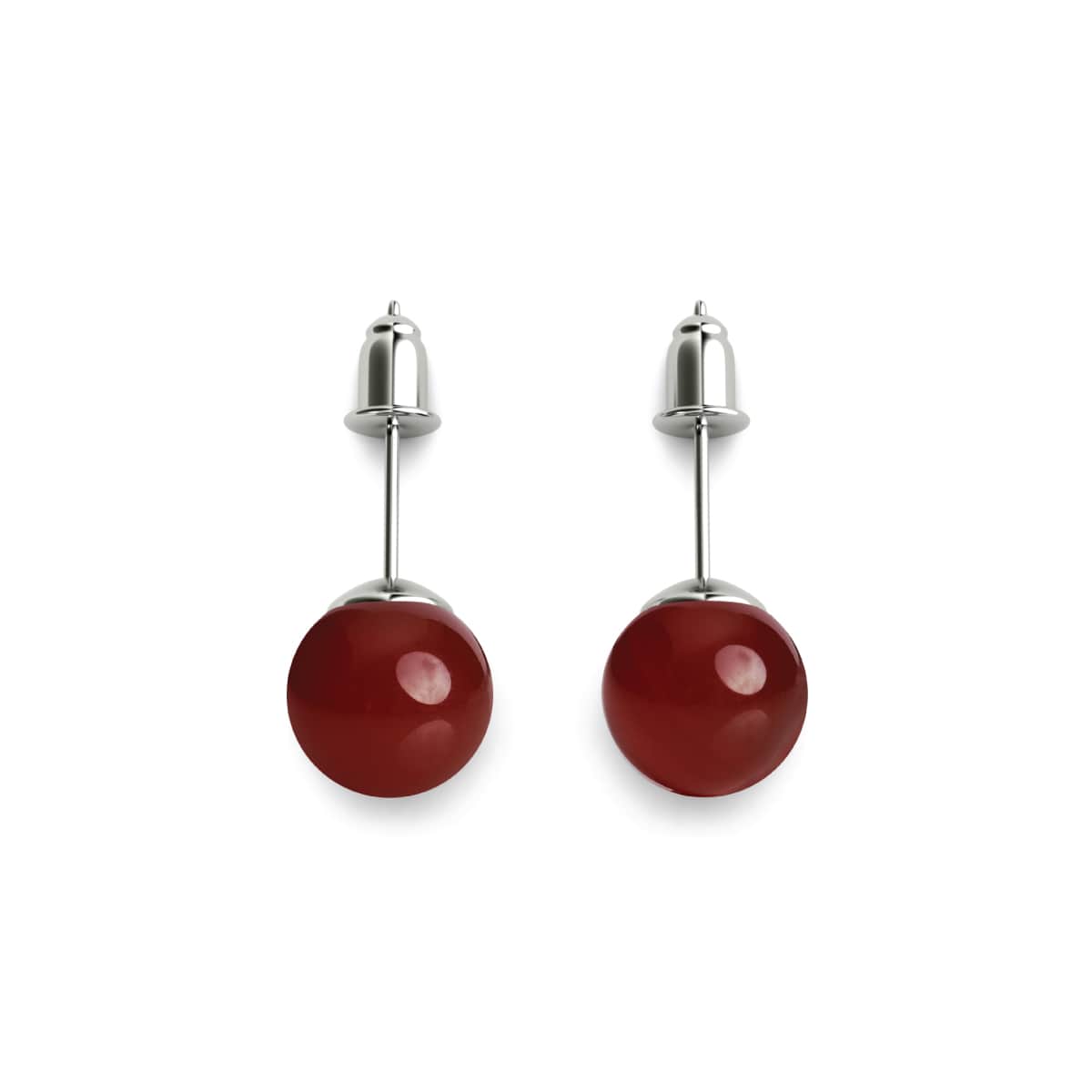 Cornaline | Argent sterling .925 | Boucles d'Oreilles Pierres Précieuses