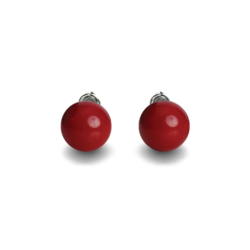 Corail | Argent sterling .925 | Boucles d'Oreilles Pierres Précieuses