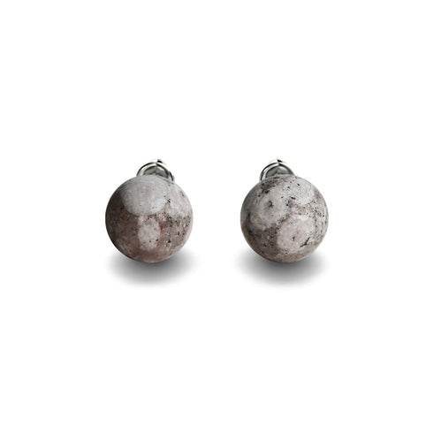 Jaspe fossile | Argent sterling .925 | Boucles d'Oreilles Pierres Précieuses