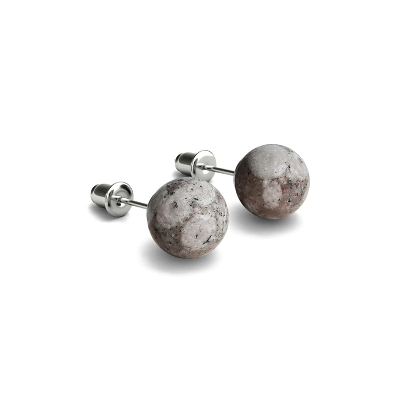 Jaspe fossile | Argent sterling .925 | Boucles d'Oreilles Pierres Précieuses