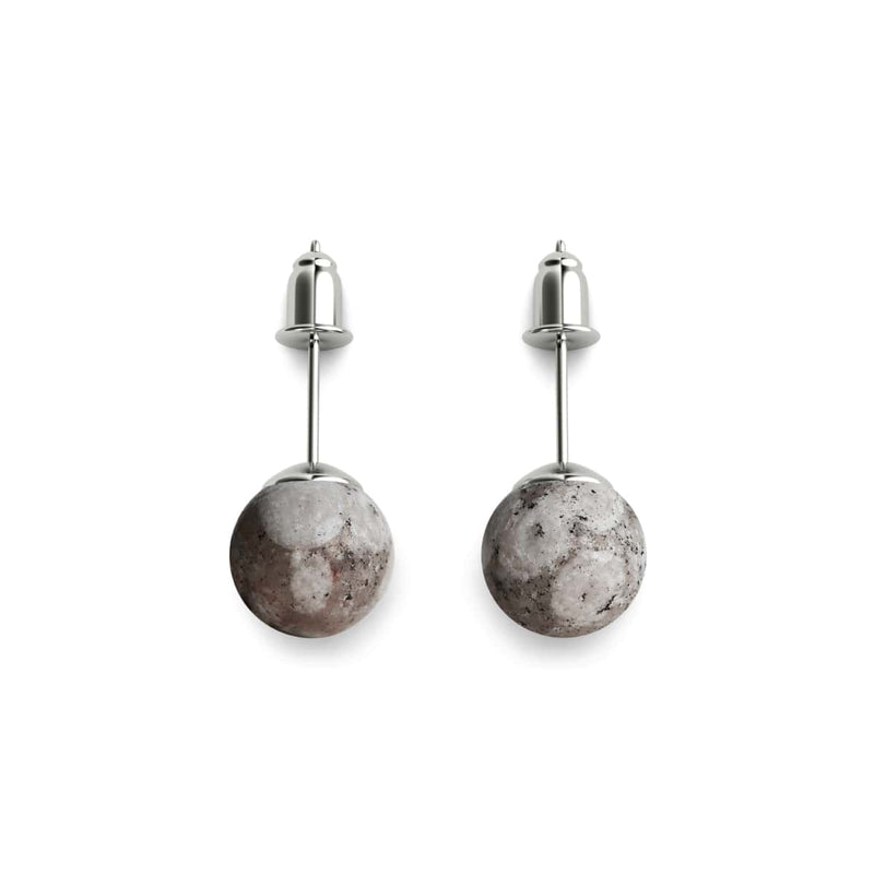 Jaspe fossile | Argent sterling .925 | Boucles d'Oreilles Pierres Précieuses