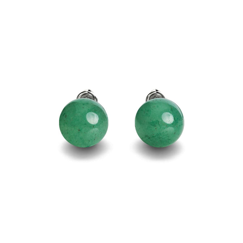 Jade Vert | Argent sterling .925 | Boucles d'Oreilles Pierres Précieuses
