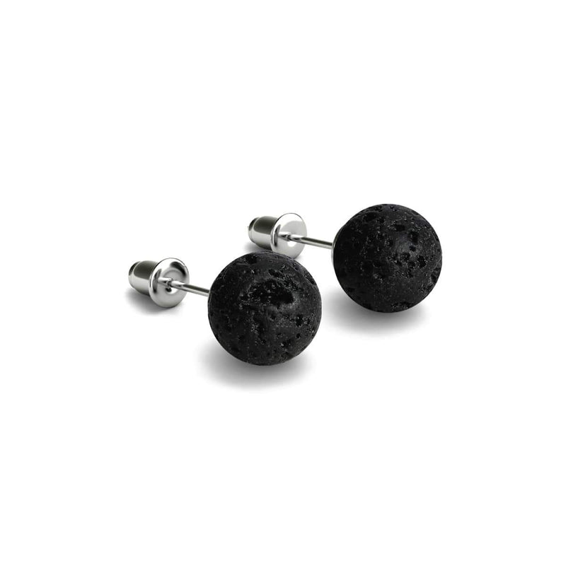 Diffuseur de pierres de lave | Argent sterling .925 | Boucles d'Oreilles Pierres Précieuses