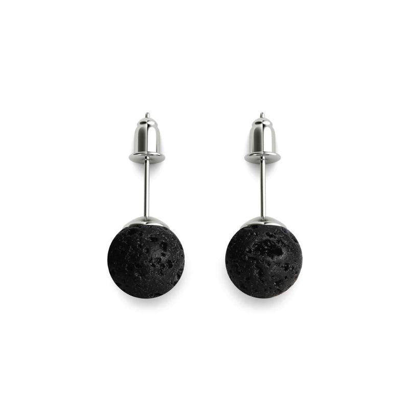 Diffuseur de pierres de lave | Argent sterling .925 | Boucles d'Oreilles Pierres Précieuses