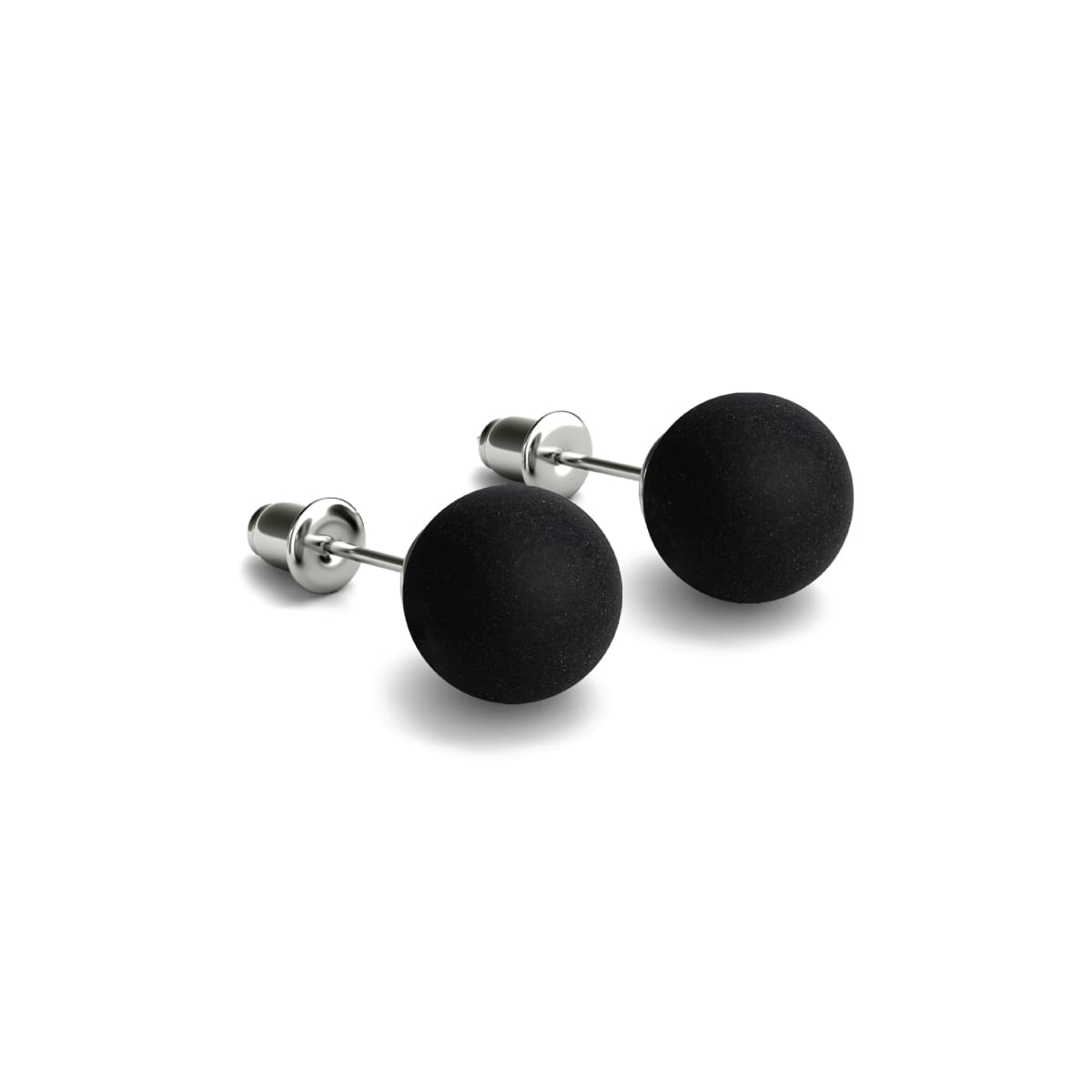 Agate noire mate | Argent sterling .925 | Boucles d'Oreilles Pierres Précieuses