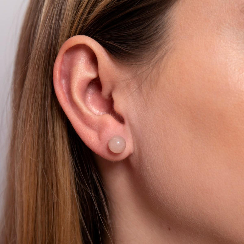 Aventurine rose | Argent sterling .925 | Boucles d'Oreilles Pierres Précieuses