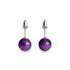 Agate à facettes ligne violette | Argent sterling .925 | Boucles d'Oreilles Pierres Précieuses