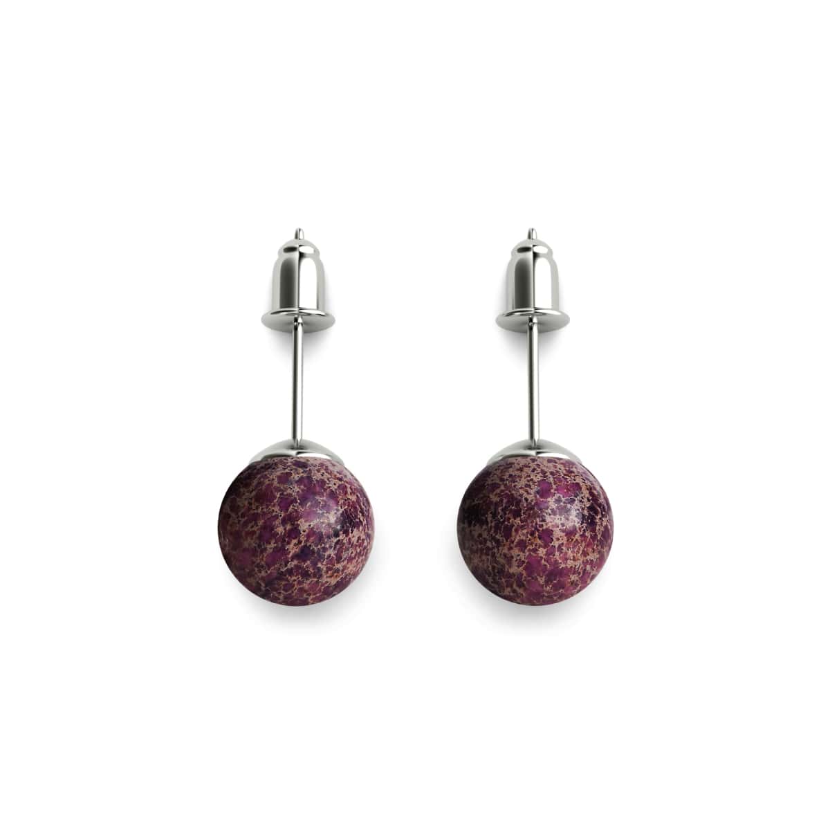 Régalite violette | Argent sterling .925 | Boucles d'Oreilles Pierres Précieuses