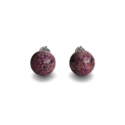 Régalite violette | Argent sterling .925 | Boucles d'Oreilles Pierres Précieuses