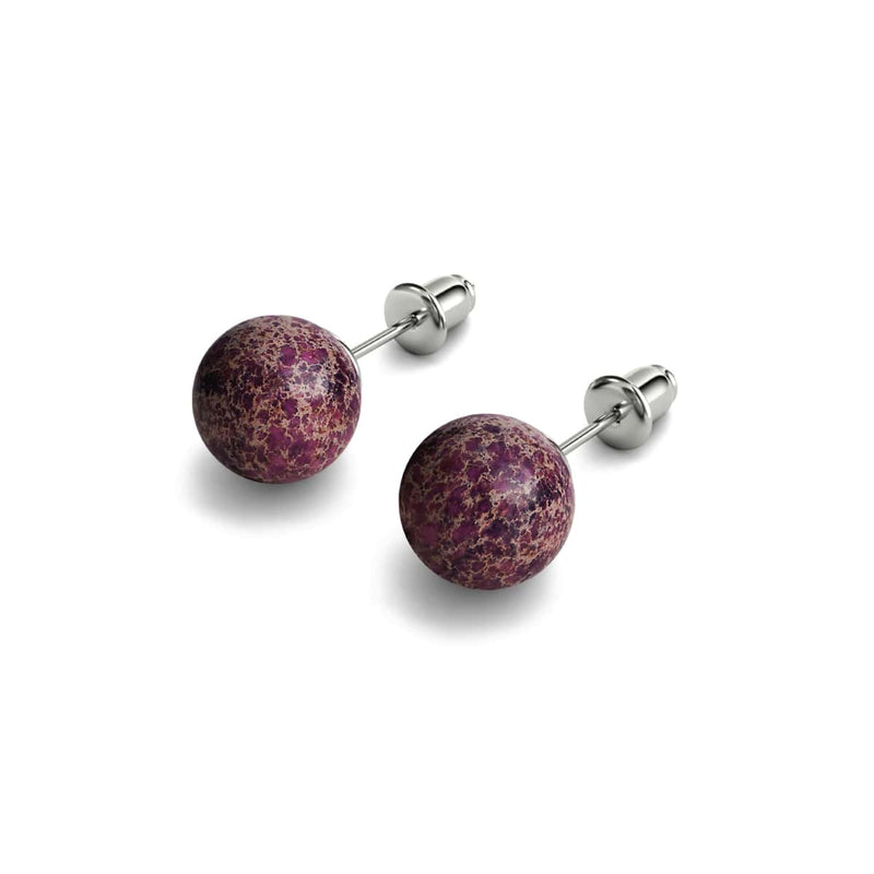 Régalite violette | Argent sterling .925 | Boucles d'Oreilles Pierres Précieuses