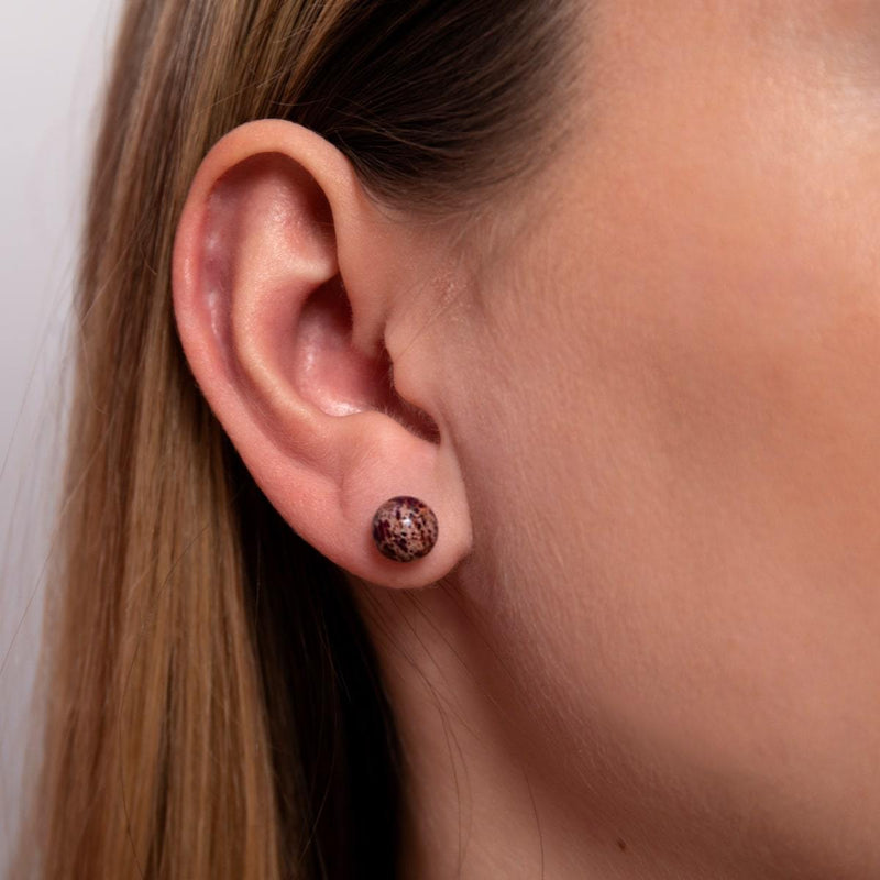 Régalite violette | Argent sterling .925 | Boucles d'Oreilles Pierres Précieuses