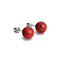 Rouge Turquoise | Argent sterling .925 | Boucles d'Oreilles Pierres Précieuses