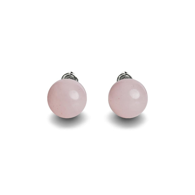Rose Quartz | .925 Sterling Silver | Gemstone Stud Earrings
