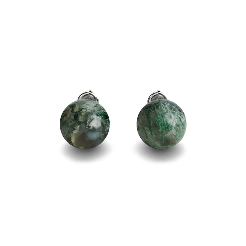 Agate des arbres | Argent sterling .925 | Boucles d'Oreilles Pierres Précieuses