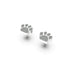 patte | Argent sterling .925 | Boucles d'oreilles à imprimé chiot avec diamants CZ