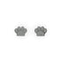 patte | Argent sterling .925 | Boucles d'oreilles à imprimé chiot avec diamants CZ