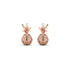 Pina colada | Or Rose Vermeil | Boucles d'oreilles ananas diamant CZ