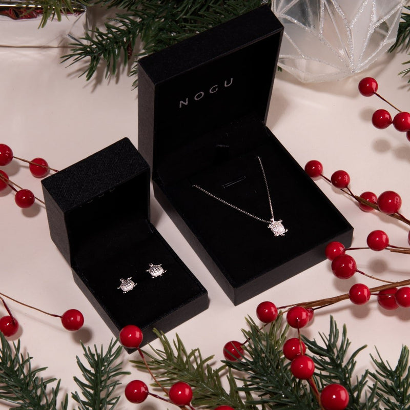 Tortue | Argent sterling .925 | Boucles d'oreilles tortue de mer diamant CZ