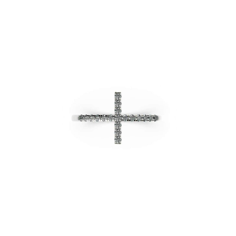 Blessed | .925 Sterling Silver | CZ Diamond Cross Ring