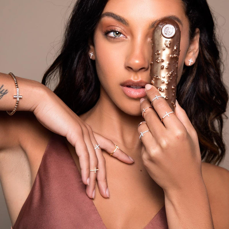 Blessed | Rose Gold Vermeil | CZ Diamond Cross Ring