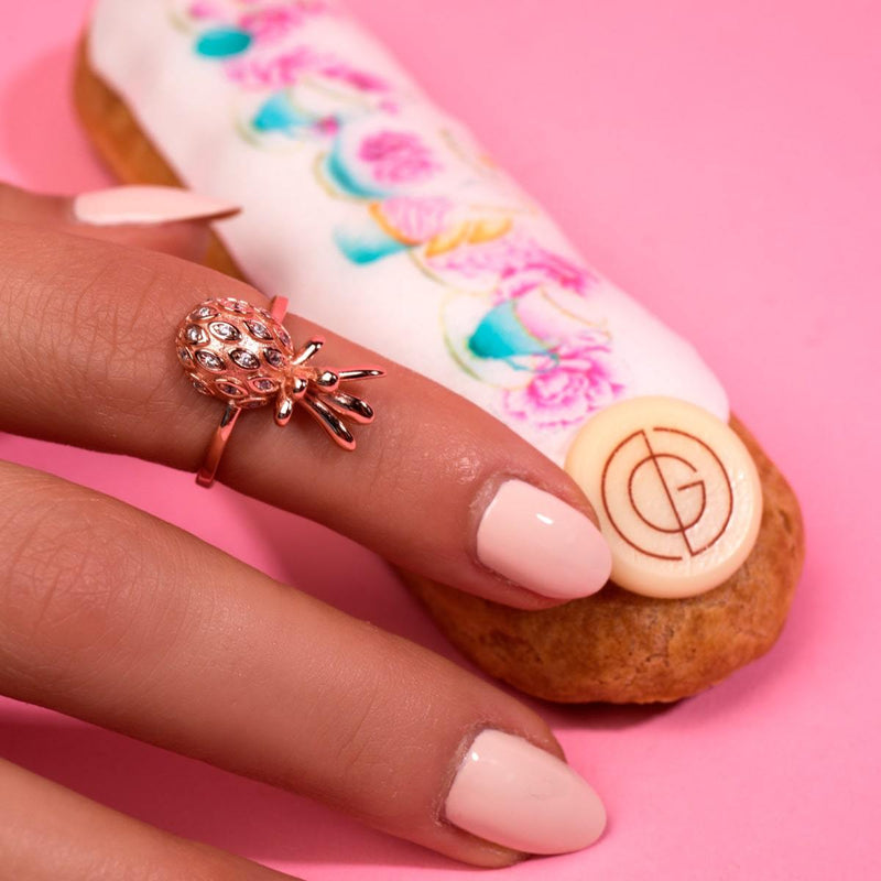 Pina colada | Or Rose Vermeil | Bague ananas diamant CZ