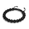 Lava Rock x Gunmetal | Macrame Bead Bracelet