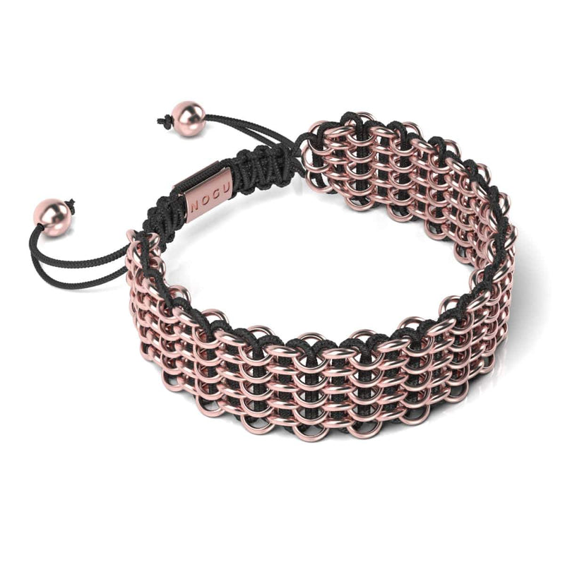 Tiger Links | Deluxe Kismet Bracelet | Black x Rose Gold