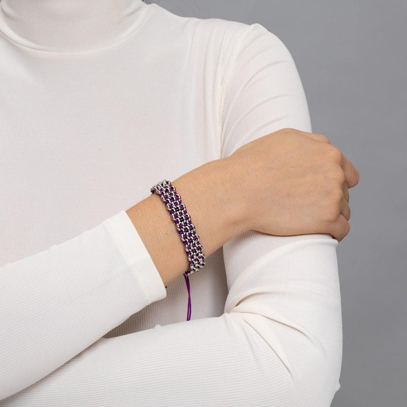Liens Bonobos | Bracelet Kismet Original | Violet x Argent