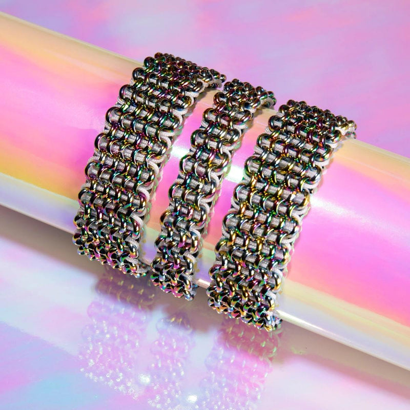 Chameleon Links | Original Kismet Bracelet | White x Unicorn Silver