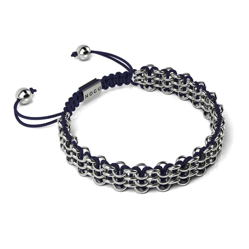 Liens Éléphant de Sumatra | Bracelet Kismet Original | Bleu x Argent