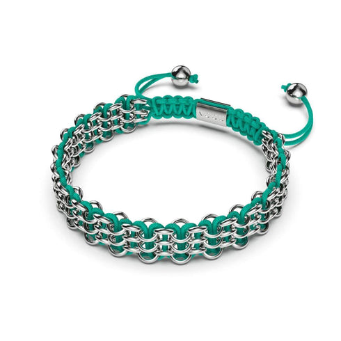 Bracelet à maillons suprême Kismet | Argent | Sarcelle