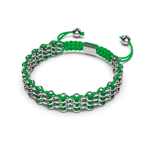 Tree Frog Links | Original Kismet Bracelet | Green x Silver