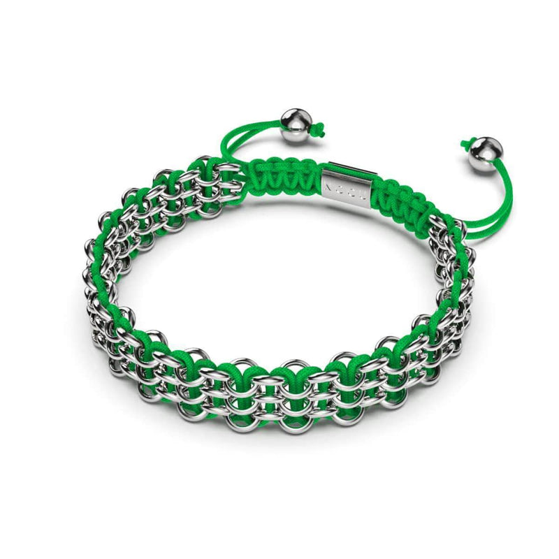 Tree Frog Links | Original Kismet Bracelet | Green x Silver
