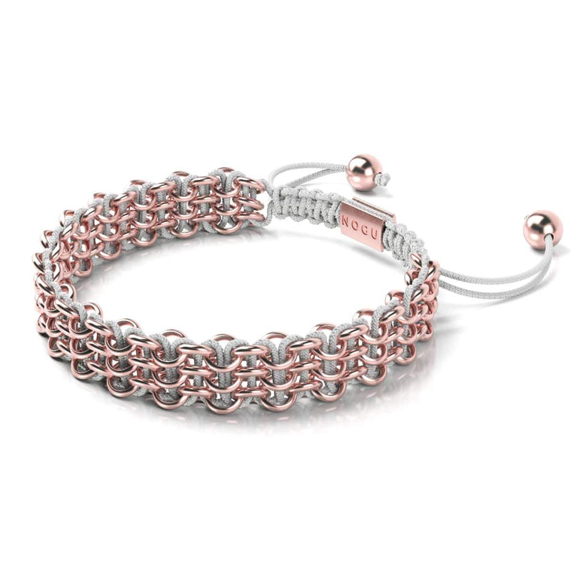 Liens arbre paresseux | Bracelet Kismet Original | Blanc x or rose