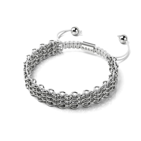 White Rhino Links | Original Kismet Bracelet | White x Silver