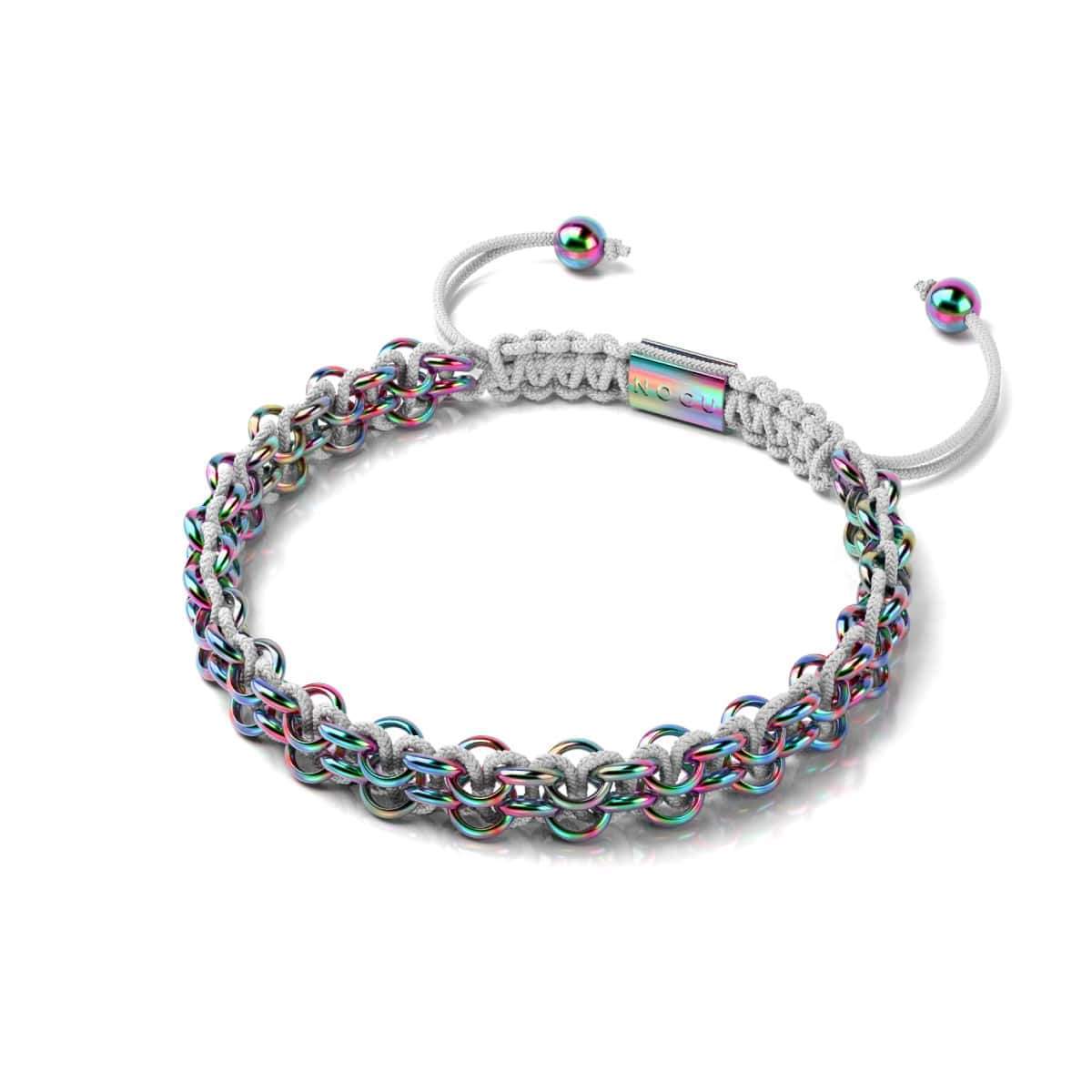 Liens Caméléon | Bracelet Mini Kismet | Blanc x Argent Licorne
