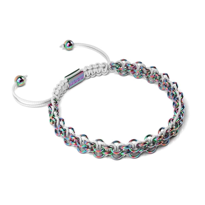 Liens Caméléon | Bracelet Mini Kismet | Blanc x Argent Licorne