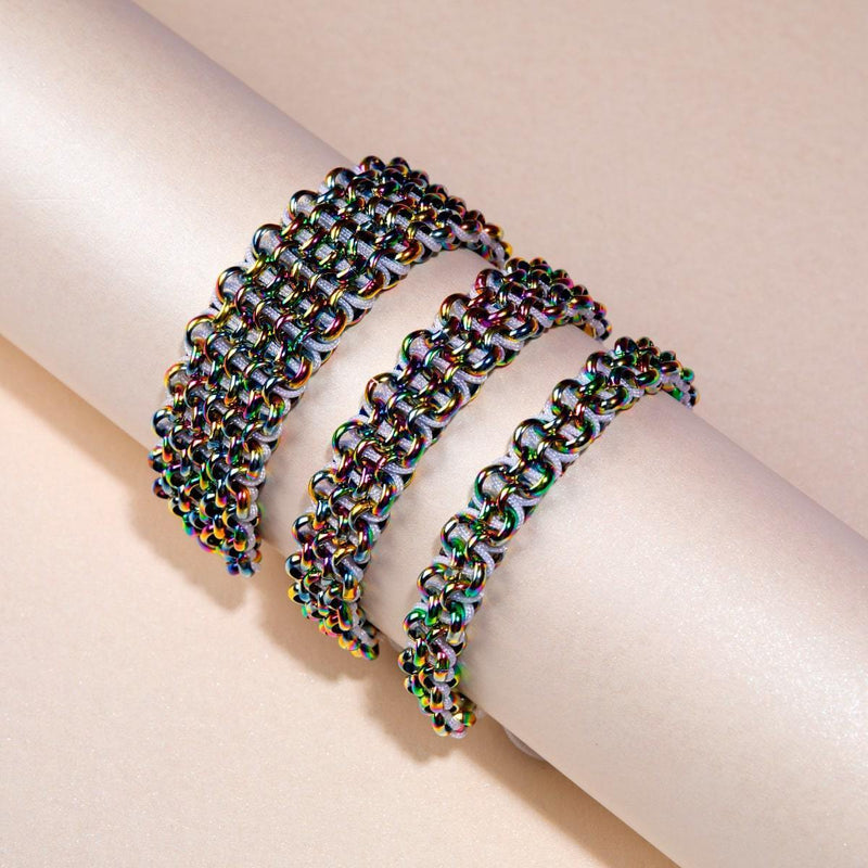 Liens Caméléon | Bracelet Mini Kismet | Blanc x Argent Licorne