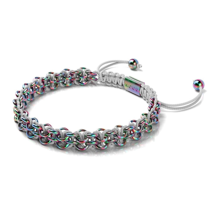 Liens Caméléon | Bracelet Mini Kismet | Blanc x Argent Licorne