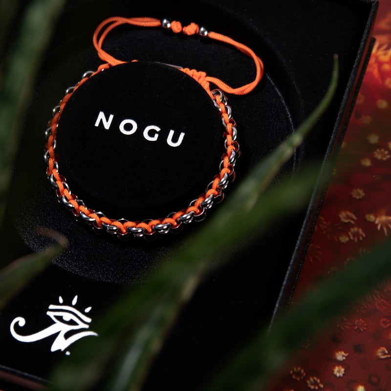 Liens Poisson Clown | Bracelet Mini Kismet | Orange fluo x argent