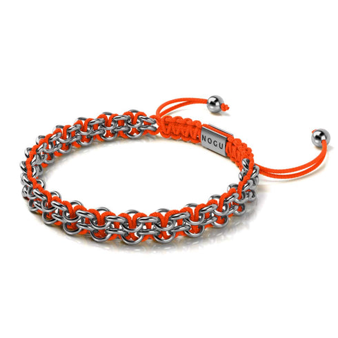 Liens Poisson Clown | Bracelet Mini Kismet | Orange fluo x argent