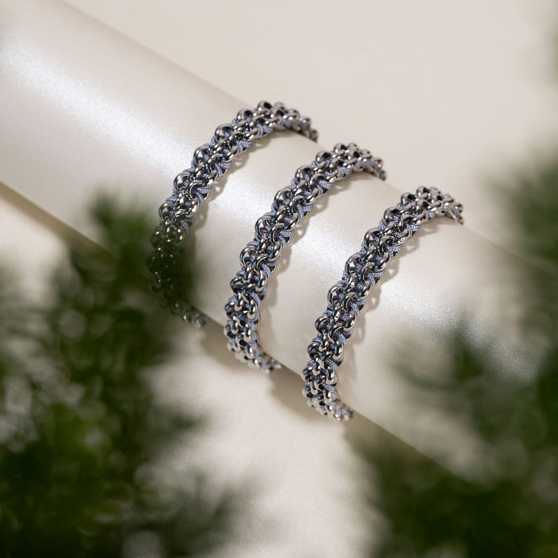 Liens Aigle | Bracelet Mini Kismet | Gris x Argent