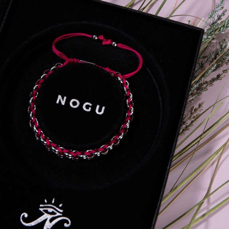 Liens Hippopotame | Bracelet Mini Kismet | Fushia x Argent