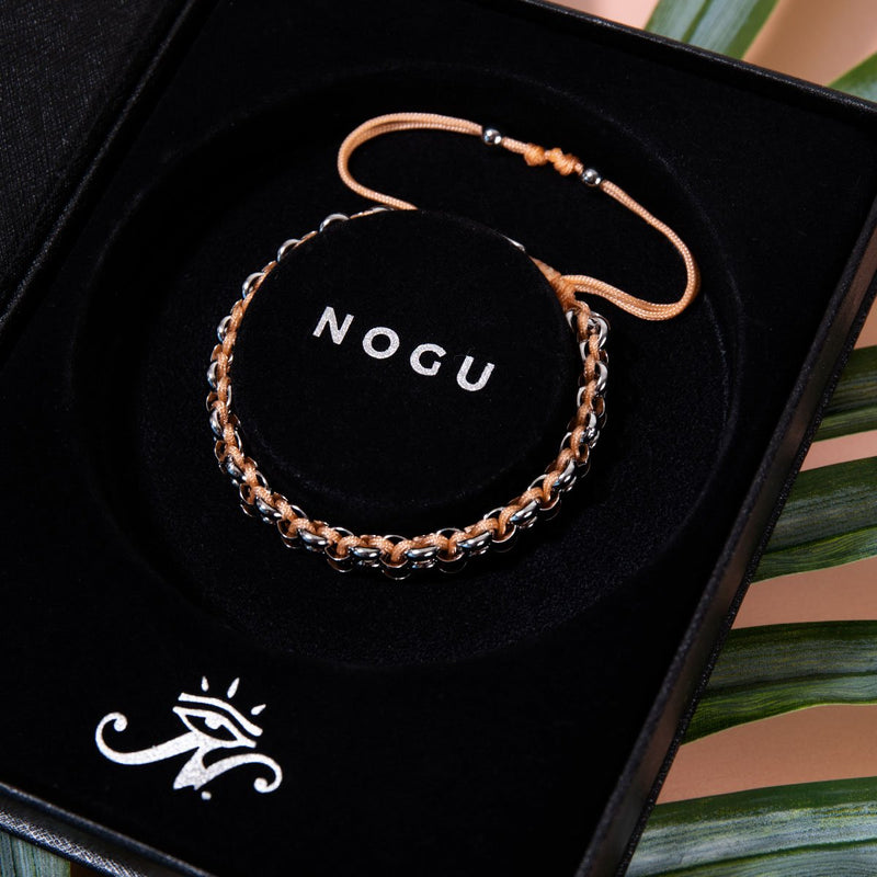 Liens Lémuriens | Bracelet Mini Kismet | Pêche x Argent