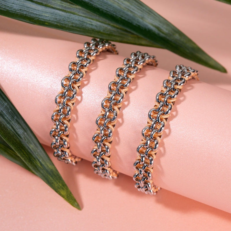 Liens Lémuriens | Bracelet Mini Kismet | Pêche x Argent