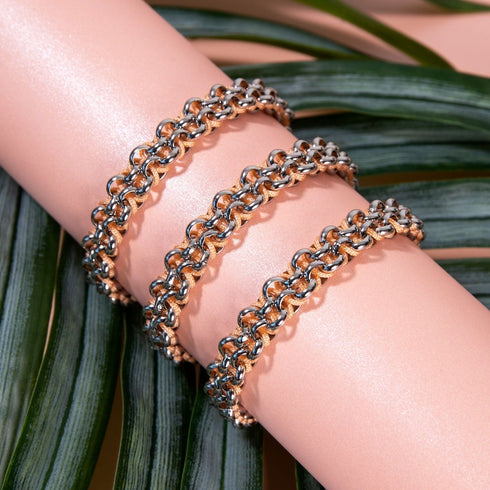 Liens Lémuriens | Bracelet Mini Kismet | Pêche x Argent