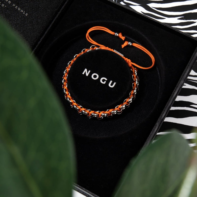 Orangutan Links | Mini Kismet Bracelet | Orange x Silver