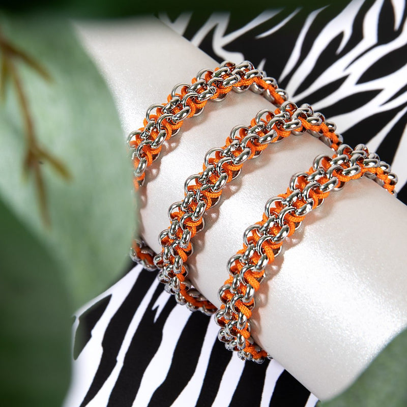 Orangutan Links | Mini Kismet Bracelet | Orange x Silver