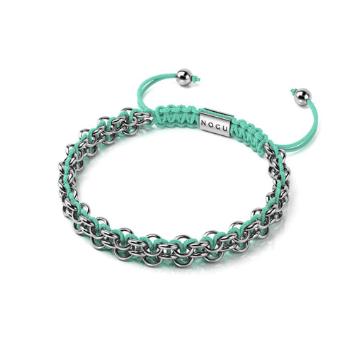 Liens de paon | Bracelet Mini Kismet | Sarcelle x Argent
